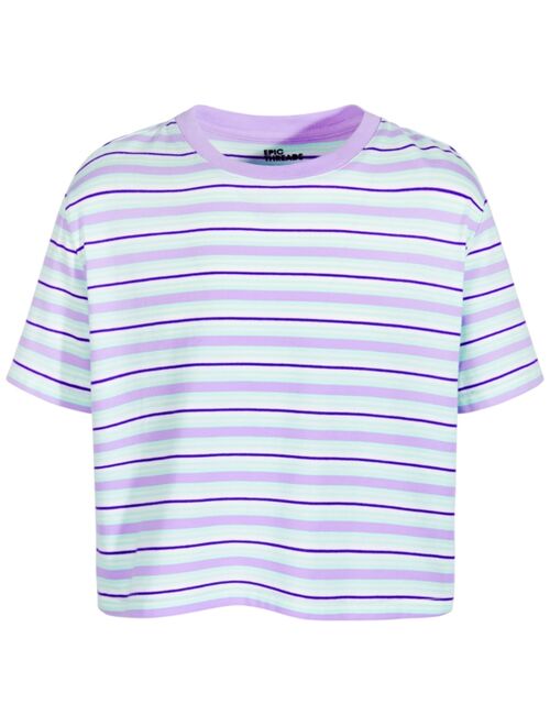 EPIC THREADS Big Girls Joy Striped T-Shirt, Created for Macy's