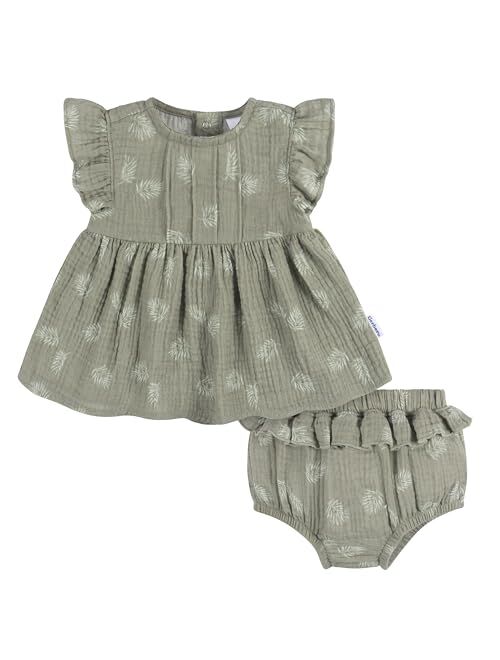 Gerber baby-girls 2 Piece Dress and Diaper Cover Set