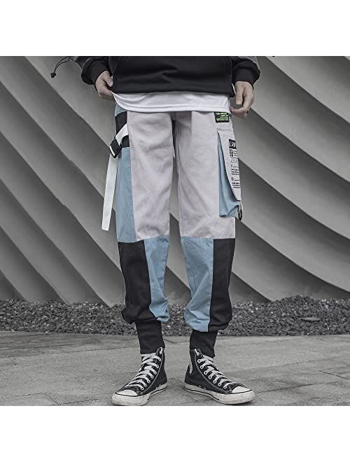 XYXIONGMAO Men's Hip Hop Pants Tactical Techwear Harem Streetwear Sweatpants Cyberpunk Tactical Joggers Cargo Pants for Men