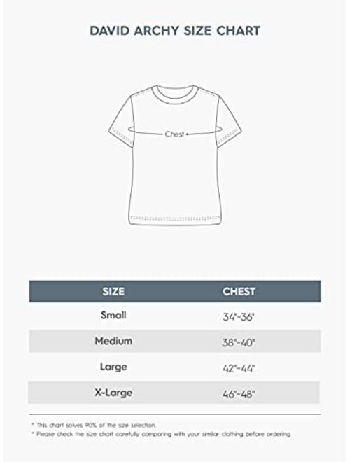 DAVID ARCHY Men's Pocket Crewneck Undershirt, Soft Cotton T-Shirt, Moistrue-Wicking Tee 2 Pack