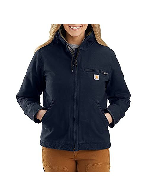 Carhartt Women's Loose Fit Washed Duck Sherpa Lined Jacket