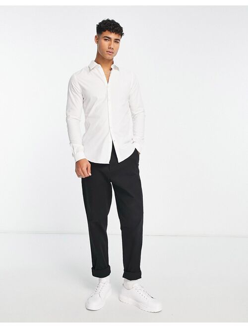 French Connection 2-pack skinny shirts in white