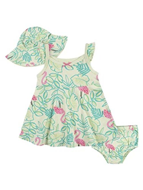 Gerber baby-girls 3-piece Sundress, Diaper Cover and Hat Set