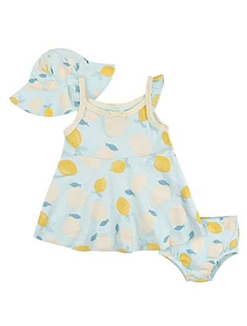 Gerber baby-girls 3-piece Sundress, Diaper Cover and Hat Set