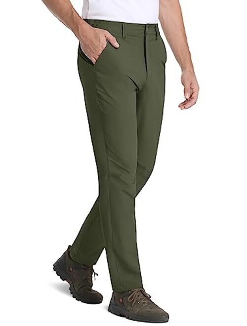 TACVASEN Men's Hiking Pants Water Resistant Quick Dry Lightweight Cargo Work Golf Travel Pants with Zipper Pocket