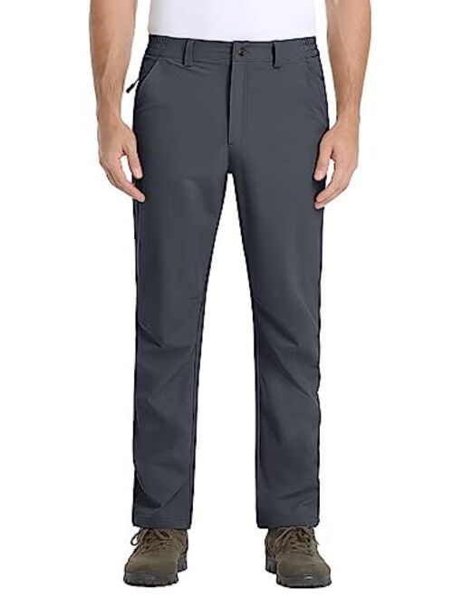 TACVASEN Men's Hiking Pants Water Resistant Quick Dry Lightweight Cargo Work Golf Travel Pants with Zipper Pocket