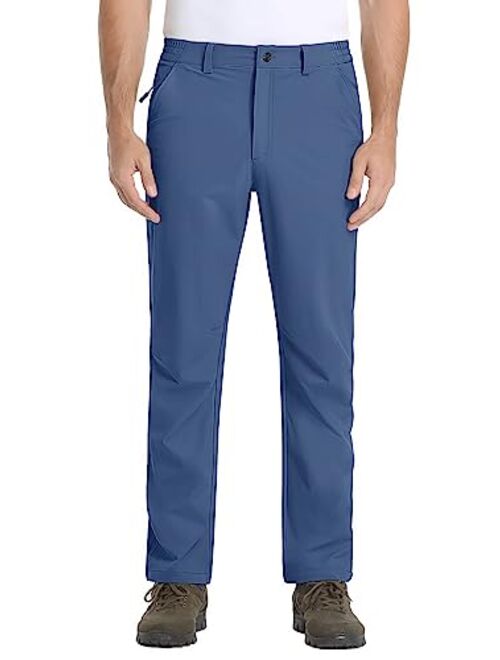 TACVASEN Men's Hiking Pants Water Resistant Quick Dry Lightweight Cargo Work Golf Travel Pants with Zipper Pocket