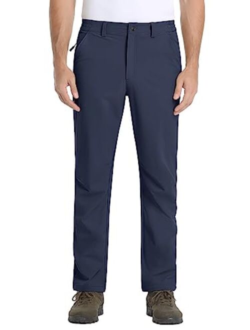 TACVASEN Men's Hiking Pants Water Resistant Quick Dry Lightweight Cargo Work Golf Travel Pants with Zipper Pocket