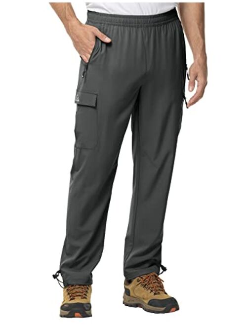 TBMPOY Men's Hiking Pants Quick Dry Lightweight Stretch Wind Outdoor Causal Cargo Work Pants with 5 Pockets