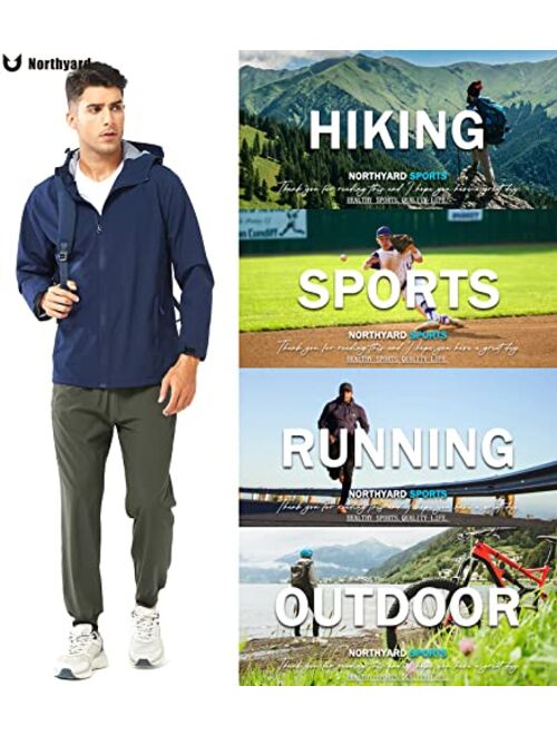 NORTHYARD Men's Athletic Running Pants Lightweight Workout Joggers Quick Dry Gym Sweatpants Active Sports Track Training