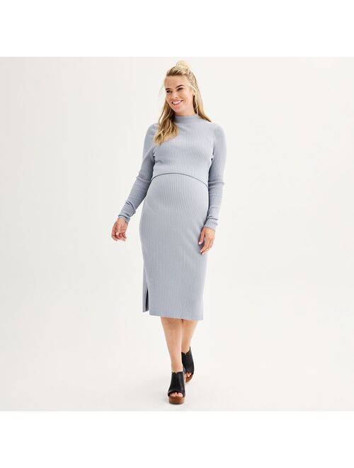 Maternity Sonoma Goods For Life Side Slit Nursing Sweater Dress