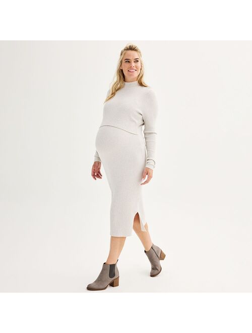 Maternity Sonoma Goods For Life Side Slit Nursing Sweater Dress