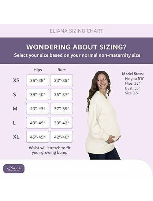 Eliana Exposed Seam Maternity Sweater with Stretch - Oversized Maternity Sweater - Maternity Sweatshirts