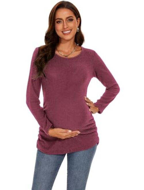 SmallshowWomen'sMaternitySweaterShirtLongSleevePregannacyTopClothes