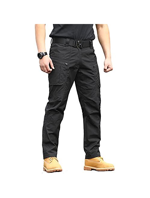 NAVEKULL Men's Hiking Tactical Pants Rip-Stop Military Combat Cargo Pants Lightweight Army Work Outdoor Trousers