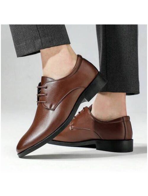 Shein Men'S Dress Shoes Fashion Oxford Shoes Leather Business Shoe For Men Casual Comfortable