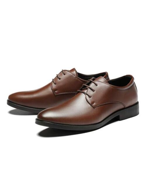 Shein Men'S Dress Shoes Fashion Oxford Shoes Leather Business Shoe For Men Casual Comfortable