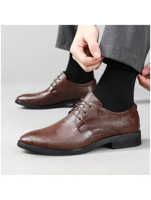 Shein Men'S Dress Shoes Fashion Oxford Shoes Leather Business Shoe For Men Casual Comfortable