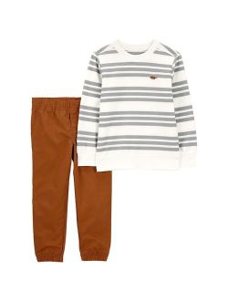 carters Toddler Boy Carter's 2-Piece Striped Tee & Pant Set