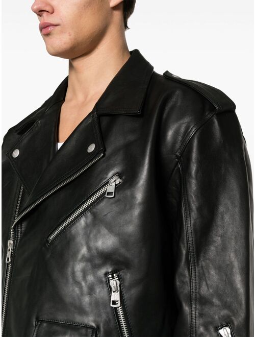 Calvin Klein Jeans biker leather jacket