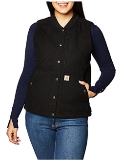 Women's Rugged Flex Relaxed Fit Canvas Insulated Rib Collar Vest