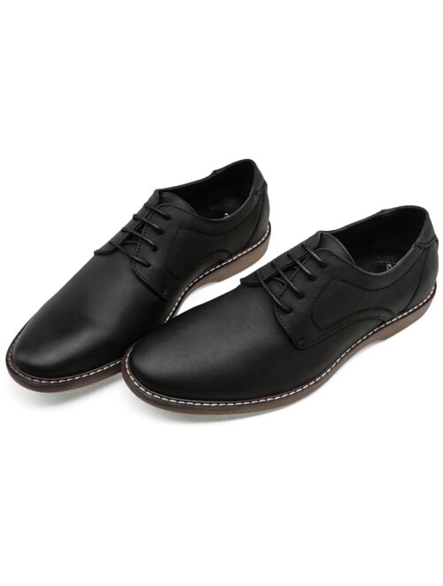 Shein SHOESMALL Men's Suede Casual Dress Shoes Men's Black Dress Shoes Plain Toe Suede Oxfords Lightweight Business Casual Dress Shoes Classic Formal Derby Shoes