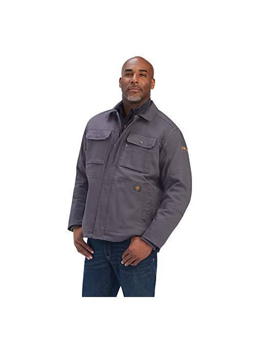 ARIAT Men's Rebar Duracanvas Sherpa-Lined Coat