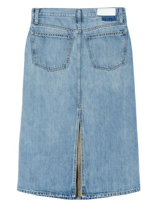 RE/DONE Low Rider midi denim skirt