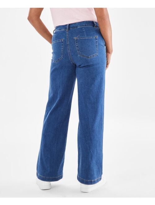 Style & Co Women's High-Rise Wide-Leg Jeans, Created for Macy's