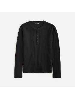 Vintage rib long-sleeve henley T-shirt