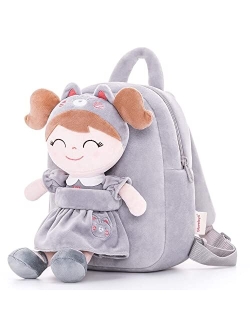 Gloveleya Kids Backpack Toddler Backpack Soft Plush Flower Fairy Girls Doll Backpack Green 9"