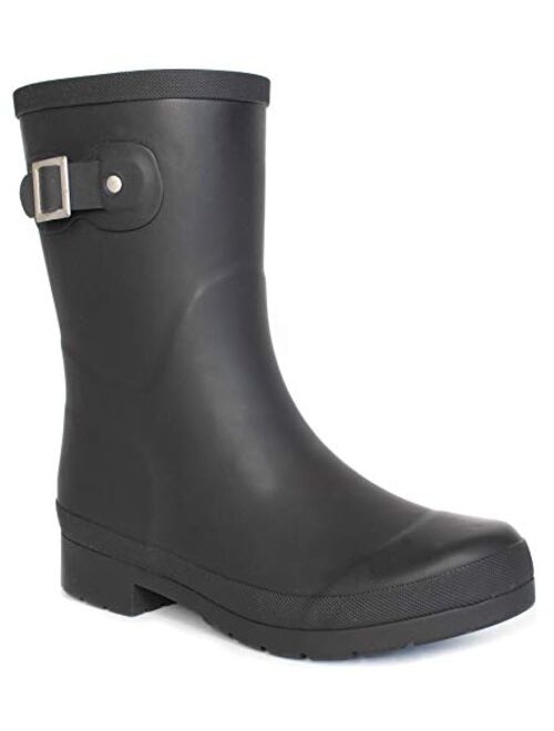 Chooka Women's Waterproof Solid Mid-Height Rain Boot