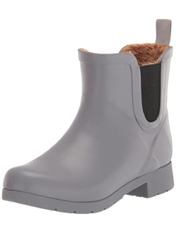 Chooka Women's Waterproof Plush Chelsea Rain Boot