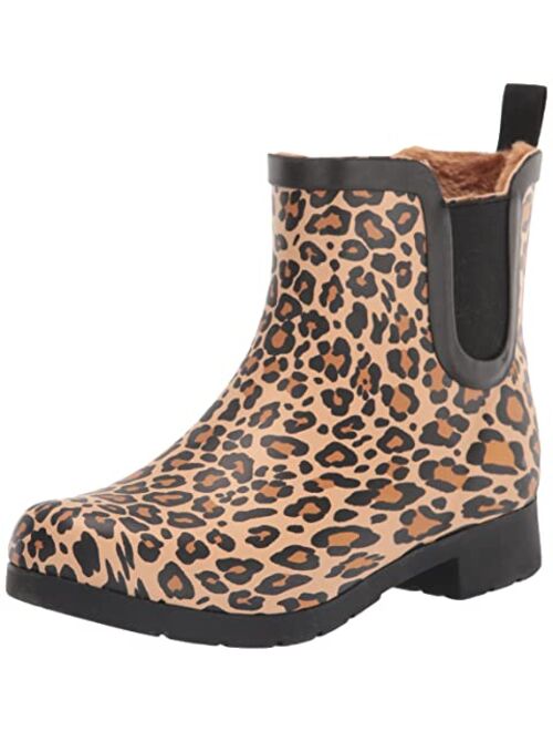 Chooka Women's Waterproof Plush Chelsea Rain Boot