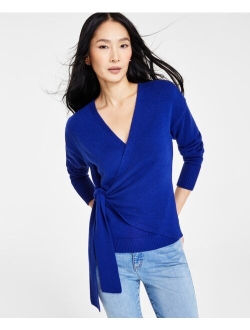 Women's Surplice Wrap Sweater, Created for Macy's