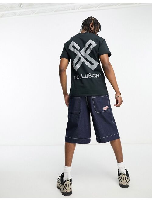 COLLUSION X logo print t-shirt in black