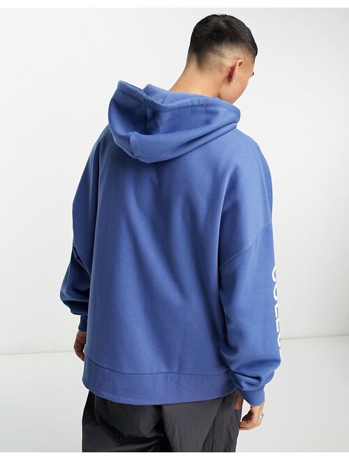 COLLUSION super oversized zip up hoodie in navy