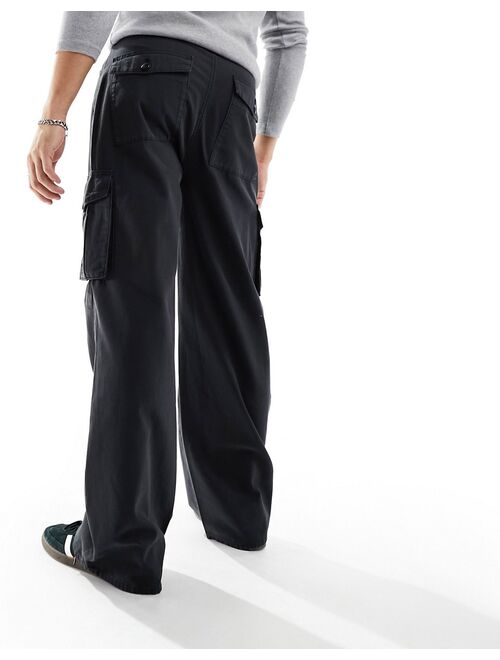 COLLUSION cargo trouser in black