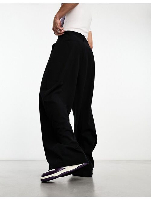 COLLUSION relaxed tailored pants in black