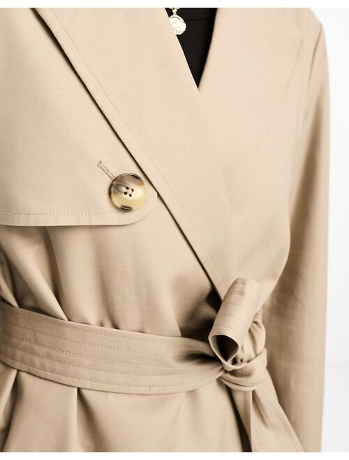 River Island classic trench coat in beige