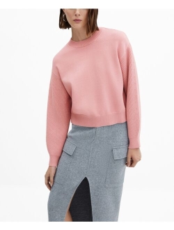 Women's Round-Neck Knitted Sweater