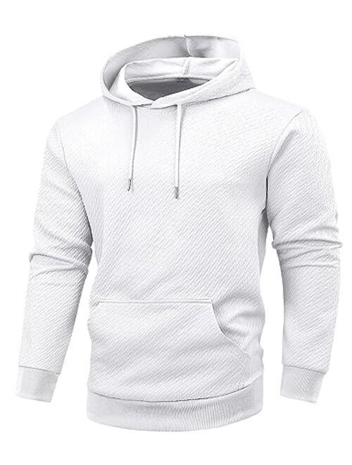 SAVKOOV Men's Loose Fit Hoodies Lightweight Pullover Casual Sweatshirts