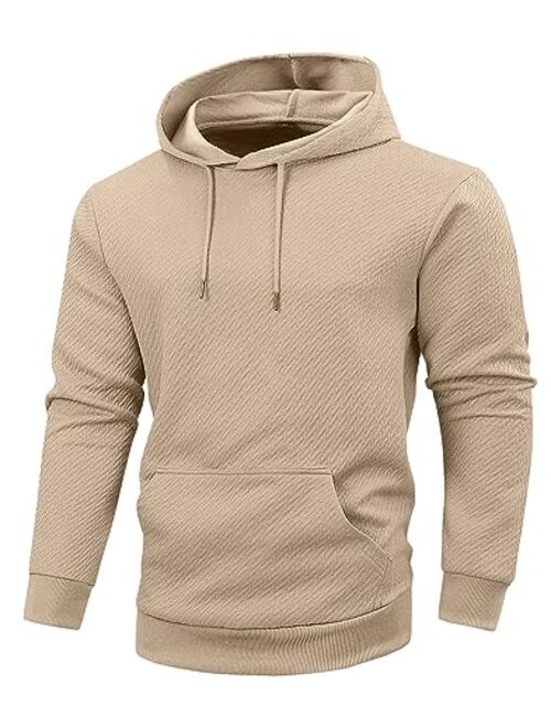 SAVKOOV Men's Loose Fit Hoodies Lightweight Pullover Casual Sweatshirts