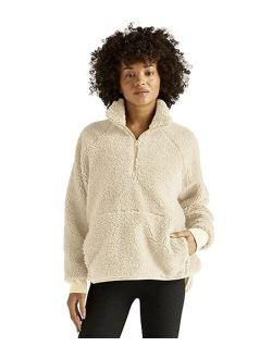 Take Flight Sherpa Pullover for Women - Polyester Fabric - Faux Fur Construction - Straight Hem