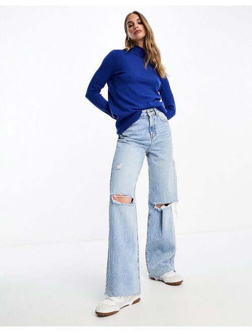 French Connection high-neck sweater in blue