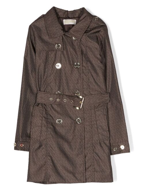 Michael Kors Kids monogram-print trench coat