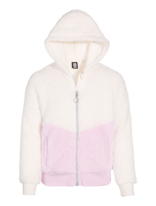 ID Ideology Big Girls Colorblocked Faux-Sherpa Zip Jacket, Created for Macy's