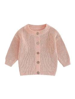 sweetyhouse Toddler Baby Girl Boy Cardigan Sweater Knit Chunky Crewneck Long Sleeve Open Front Sweaters Winter Clothes