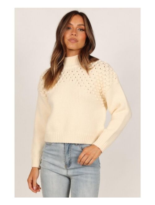 Petal & Pup PETAL AND PUP Women's Mia Textured Shoulder Knit Sweater