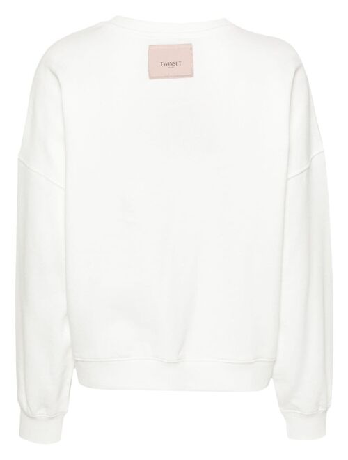 TWINSET logo-plaque cotton sweatshirt